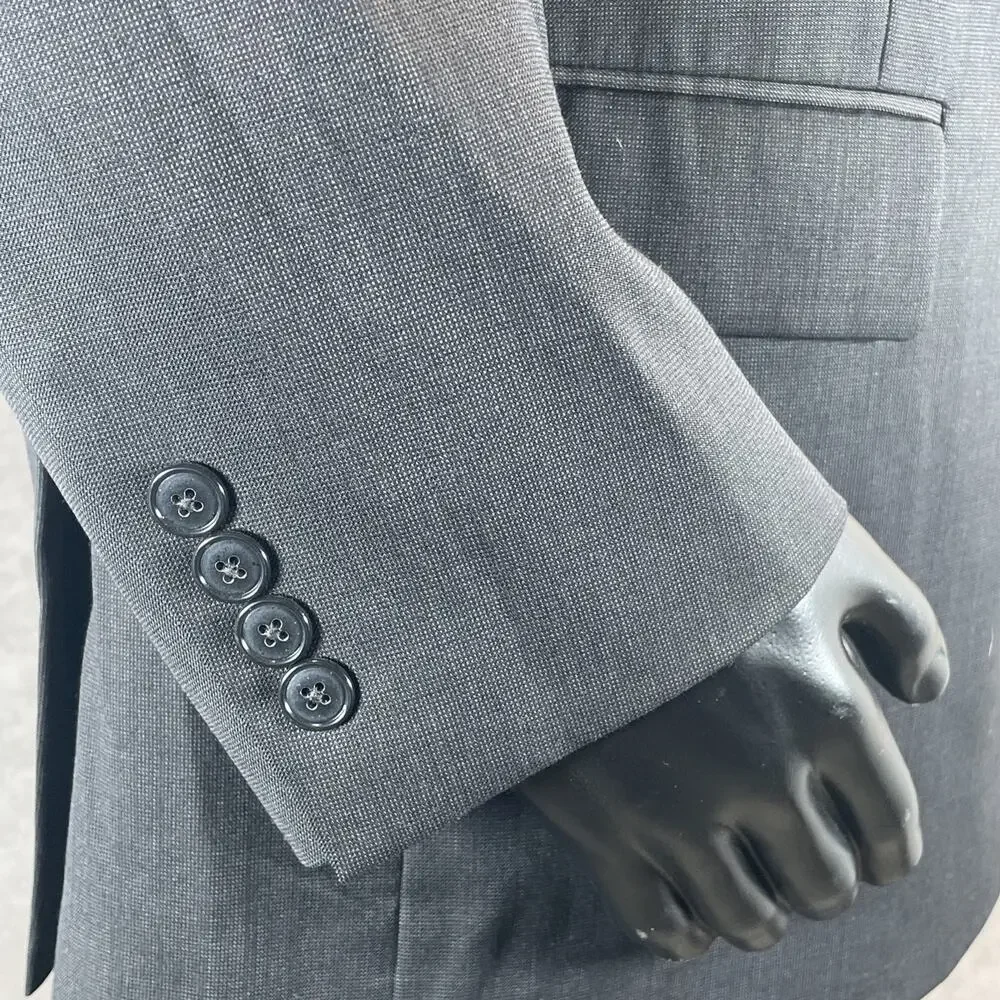 Jos. A. Bank Tailored Fit Blazer Gray Men's 43R 100% Wool Travelers Suit Jacket